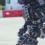 Boston Dynamics' Atlas robot takes on an irregular surface in this terrain negotiation exercise in Homestead, Florida