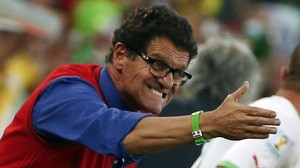 Russia's coach Capello gestures during their 2014 World Cup Group H soccer match against Algeria at the Baixada arena in Curitiba