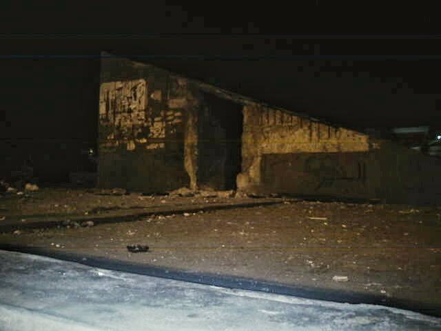 مكان انفجار القنبلة في جراج الرمل بالإسكندرية