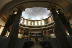 A view from the floor of the stock exchange in Cairo
