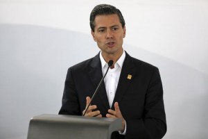 Mexico's President Pena Nieto talks during the 2015 Alianza del Pacifico political summit in Paracas
