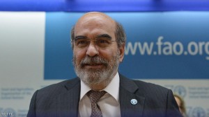 Jose Graziano Da Silva speaks after being reelected Director General of the Food and Agriculture Organization (FAO) during the 39th Food and Agriculture Organization (FAO) conference in Rome on June 6,  2015.  AFP PHOTO / TIZIANA FABI        (Photo credit should read TIZIANA FABI/AFP/Getty Images)