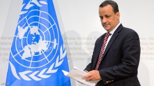 UN special envoy for Yemen Ismail Ould Cheikh Ahmed arrives to hold a press conference at the end of peace talks in Bern on December 20, 2015.  Representatives of Yemen's warring sides met for a final day of UN-backed peace negotiations, concluding nearly a week of talks with few results and clouded by widespread ceasefire violations on the ground. / AFP / FABRICE COFFRINI        (Photo credit should read FABRICE COFFRINI/AFP/Getty Images)