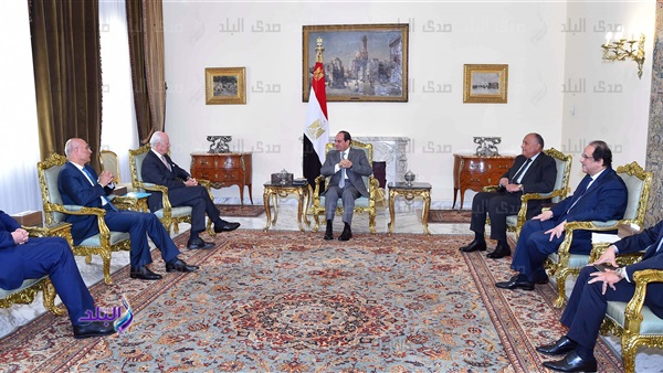 الرئيس السيسي و المبعوث الخاص للامم المتحدة لسوريا